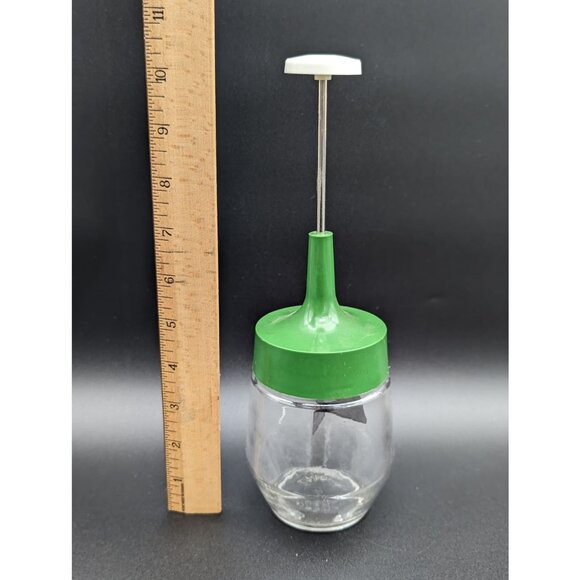 1970's Androck Glass Forest Green Summer Vegetable and Herb Dicer Kitchen Tool - Picture 6 of 6